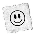 LSD blotter tab on a fingertip
